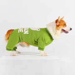 Green Jumpsuit for Dog for Winter/Autumn