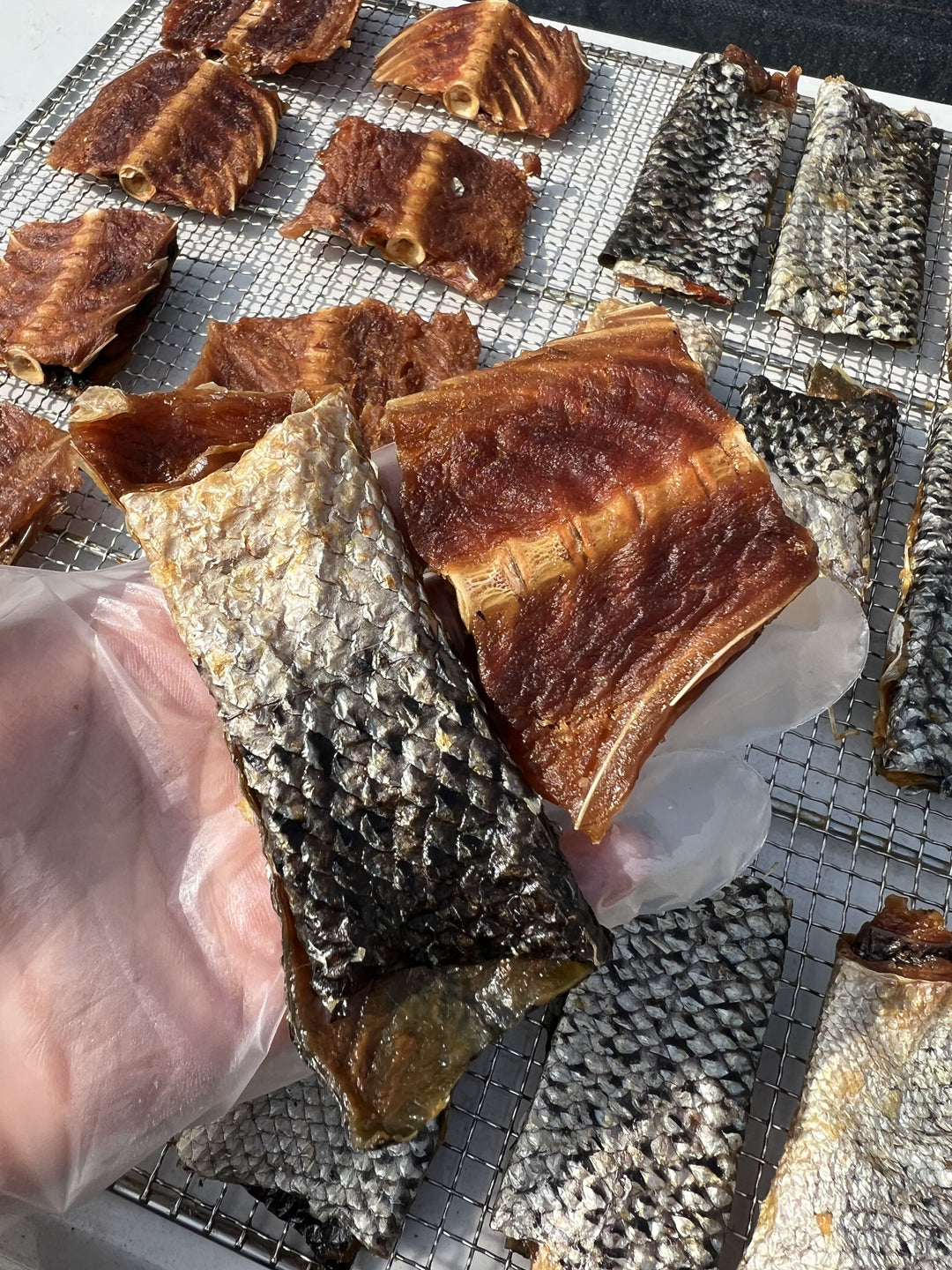 Handcrafted Salmon Skin Pet Treats – Rich in Vitamin D &amp; Omega-3 Fatty Acids, Promotes Growth &amp; Coat Shine, Dental Health, No Additives – 20 Pieces, Individually Vacuum-Sealed