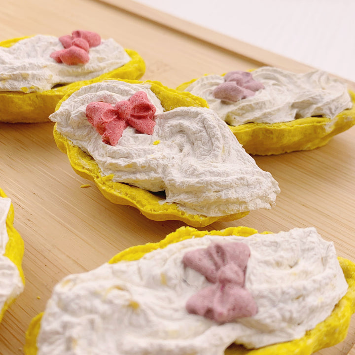 Handmade Crispy Dog Treats – Puff Boat Bites (1pc/Bag × 10 Bags) – Chicken, Cheese, Yam &amp; Veggie – Grain-Free, Low-Temp Baked, Vacuum Packed