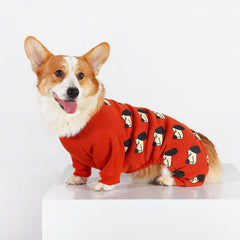 Cute Red Jumpsuit for Corgi Dog