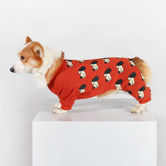 Cute Red Jumpsuit for Corgi Dog