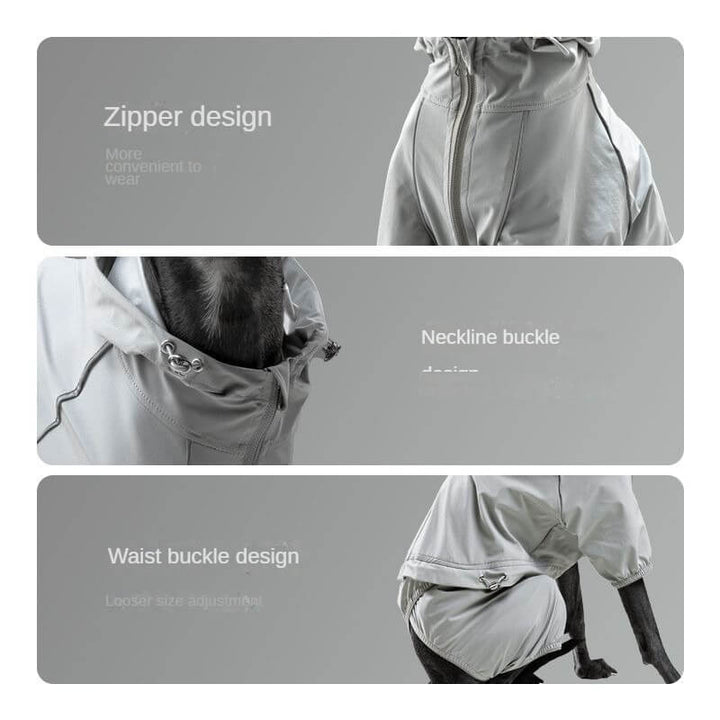 dog raincoat with hood 005
