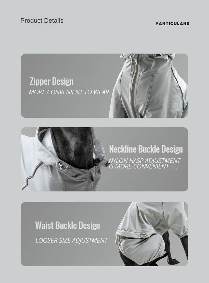 dog raincoat with hood 016